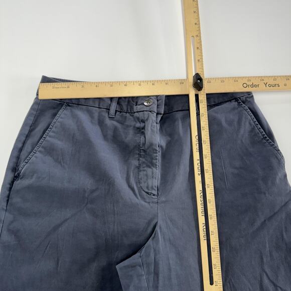 Elizabeth and James Pants Womens 10 Blue Gray Wide Leg Stretch Cotton Spandex - Picture 5 of 7